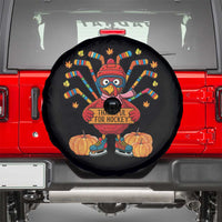 Funny Turkey Ice Hockey Gift Spare Tire Cover Thankful For Hockey - Wonder Print Shop