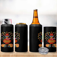 Funny Turkey Ice Hockey Gift 4 in 1 Can Cooler Tumbler Thankful For Hockey - Wonder Print Shop
