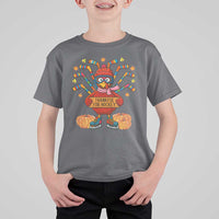 Funny Turkey Ice Hockey Gift T Shirt For Kid Thankful For Hockey - Wonder Print Shop