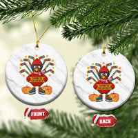 Funny Turkey Ice Hockey Gift Ceramic Ornament Thankful For Hockey - Wonder Print Shop