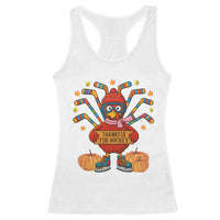 Funny Turkey Ice Hockey Gift Racerback Tank Top Thankful For Hockey - Wonder Print Shop
