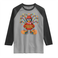 Funny Turkey Ice Hockey Gift Raglan Shirt Thankful For Hockey - Wonder Print Shop