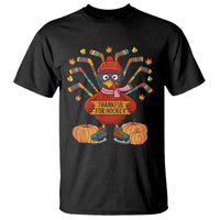 Funny Turkey Ice Hockey Gift T Shirt Thankful For Hockey - Wonder Print Shop