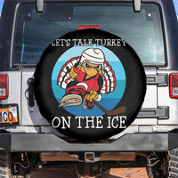 Lets Talk Turkey On The Ice Spare Tire Cover Retro Ocean Blue Ice Hockey Gift - Wonder Print Shop