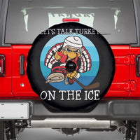 Lets Talk Turkey On The Ice Spare Tire Cover Retro Ocean Blue Ice Hockey Gift - Wonder Print Shop