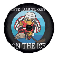 Lets Talk Turkey On The Ice Spare Tire Cover Retro Ocean Blue Ice Hockey Gift - Wonder Print Shop