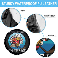 Lets Talk Turkey On The Ice Spare Tire Cover Retro Ocean Blue Ice Hockey Gift - Wonder Print Shop