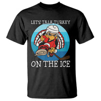 Lets Talk Turkey On The Ice T Shirt Retro Ocean Blue Ice Hockey Gift - Wonder Print Shop