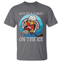 Lets Talk Turkey On The Ice T Shirt Retro Ocean Blue Ice Hockey Gift - Wonder Print Shop