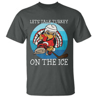 Lets Talk Turkey On The Ice T Shirt Retro Ocean Blue Ice Hockey Gift - Wonder Print Shop