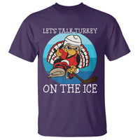 Lets Talk Turkey On The Ice T Shirt Retro Ocean Blue Ice Hockey Gift - Wonder Print Shop