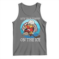 Lets Talk Turkey On The Ice Tank Top Retro Ocean Blue Ice Hockey Gift - Wonder Print Shop