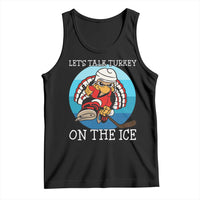 Lets Talk Turkey On The Ice Tank Top Retro Ocean Blue Ice Hockey Gift - Wonder Print Shop