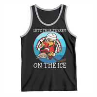 Lets Talk Turkey On The Ice Tank Top Retro Ocean Blue Ice Hockey Gift - Wonder Print Shop