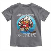 Lets Talk Turkey On The Ice Toddler T Shirt Retro Ocean Blue Ice Hockey Gift - Wonder Print Shop