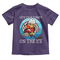 Lets Talk Turkey On The Ice Toddler T Shirt Retro Ocean Blue Ice Hockey Gift - Wonder Print Shop