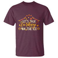 Funny Thanksgiving Ice Hockey Gift T Shirt Lets Talk Turkey On The Ice - Wonder Print Shop