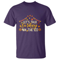 Funny Thanksgiving Ice Hockey Gift T Shirt Lets Talk Turkey On The Ice - Wonder Print Shop