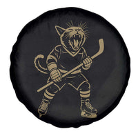 Vintage Cat Playing Hockey Spare Tire Cover Kitten Lover Player Gift - Wonder Print Shop