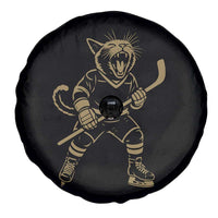 Vintage Cat Playing Hockey Spare Tire Cover Kitten Lover Player Gift - Wonder Print Shop