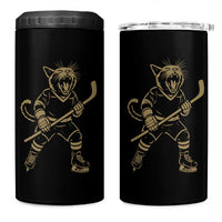 Vintage Cat Playing Hockey 4 in 1 Can Cooler Tumbler Kitten Lover Player Gift - Wonder Print Shop