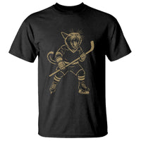 Vintage Cat Playing Hockey T Shirt Kitten Lover Player Gift - Wonder Print Shop