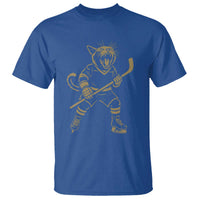 Vintage Cat Playing Hockey T Shirt Kitten Lover Player Gift - Wonder Print Shop