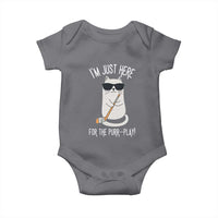 Im Just Here For The Purr Play Baby Onesie Funny Cat Hockey Gift - Wonder Print Shop