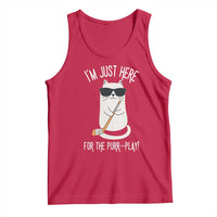Im Just Here For The Purr Play Tank Top Funny Cat Hockey Gift - Wonder Print Shop