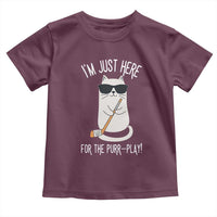 Im Just Here For The Purr Play Toddler T Shirt Funny Cat Hockey Gift - Wonder Print Shop