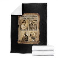 What We Learn From Black History Throw Blanket Iconic African American Figures - Wonder Print Shop