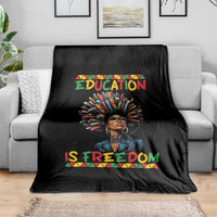 Education Is Freedom Throw Blanket Black History Month Gift For Teachers - Wonder Print Shop