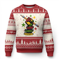 Teach Black History Education Pride Ugly Christmas Sweater Black History Month - Wonder Print Shop