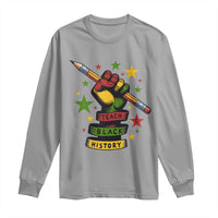 Teach Black History Education Pride Long Sleeve Shirt Black History Month - Wonder Print Shop