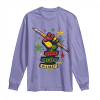 Teach Black History Education Pride Long Sleeve Shirt Black History Month - Wonder Print Shop