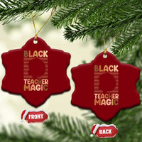 Black Teacher Magic Ceramic Ornament Empowering African American Pride Teacher Gift - Wonder Print Shop