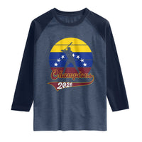 Vintage Venezuela 2026 Champions Raglan Shirt Patriotic Baseball Pride Gift