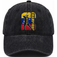 Venezuela 2026 Champions Washed Cotton Baseball Cap Baseball Vinotinto Pride Gift