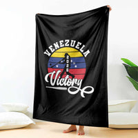 Venezuela 2026 Victory Baseball Throw Blanket Retro Softball Player Gift