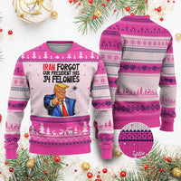 Iran Forgot Our President Has 34 Felonies Ugly Christmas Sweater Funny Political Satire