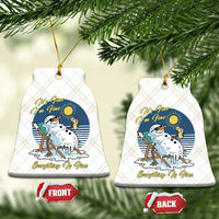 Melting Snowman Christmas In July Ceramic Ornament It Is Fine Everything Is Fine