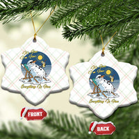 Melting Snowman Christmas In July Ceramic Ornament It Is Fine Everything Is Fine