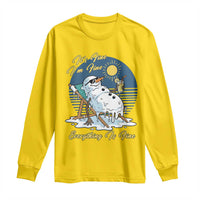 Melting Snowman Christmas In July Long Sleeve Shirt It Is Fine Everything Is Fine