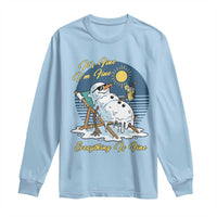 Melting Snowman Christmas In July Long Sleeve Shirt It Is Fine Everything Is Fine