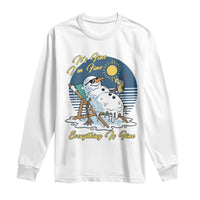 Melting Snowman Christmas In July Long Sleeve Shirt It Is Fine Everything Is Fine