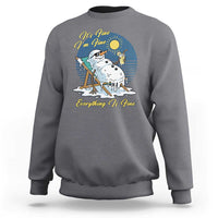 Melting Snowman Christmas In July Sweatshirt It Is Fine Everything Is Fine