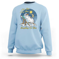 Melting Snowman Christmas In July Sweatshirt It Is Fine Everything Is Fine