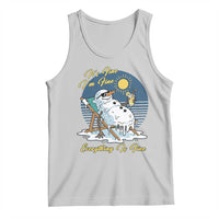 Melting Snowman Christmas In July Tank Top It Is Fine Everything Is Fine