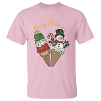 Christmas In July Ice Cream Snowman Graphic T Shirt Merry Meltmas