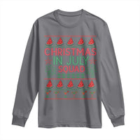 Christmas In July Squad Long Sleeve Shirt Tropical Beach Party Graphic